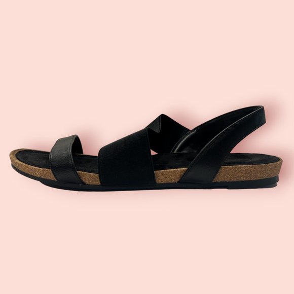 Impo brand Alana Flat Black Sandals NIB - size 10 - Picture 1 of 4